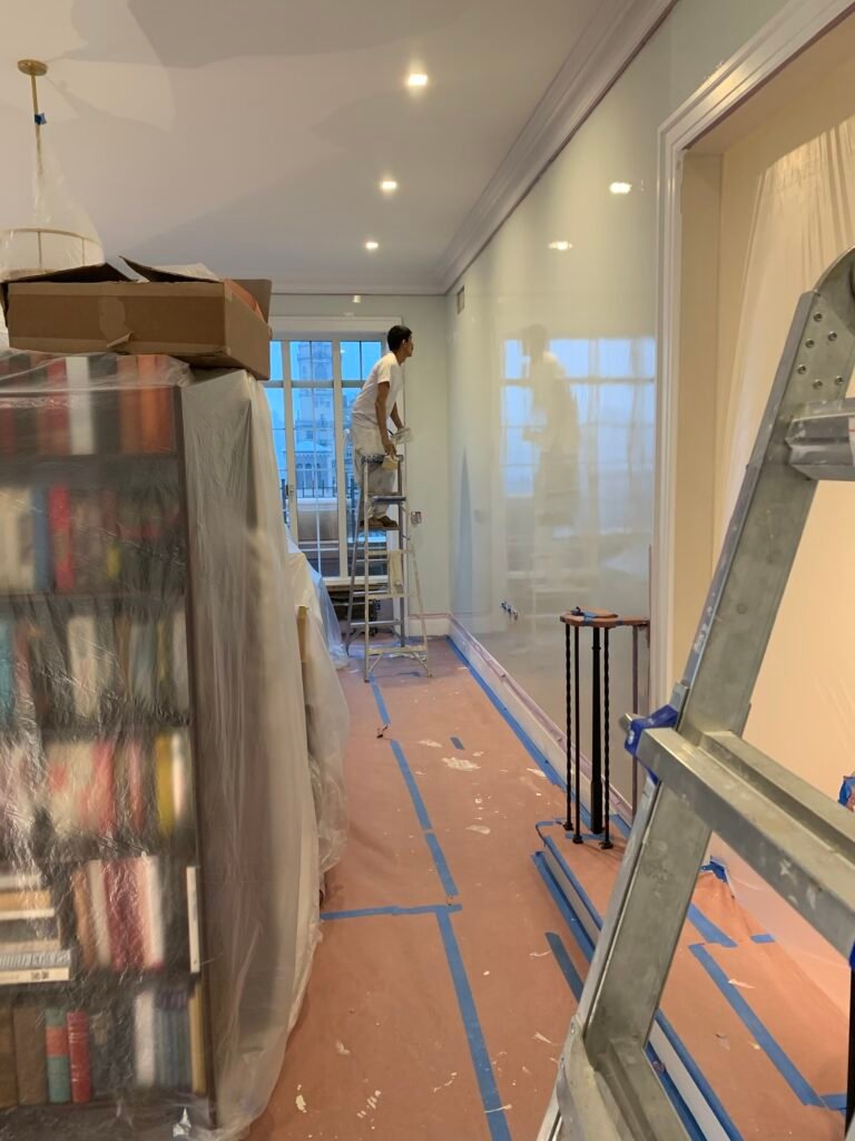 High gloss mirror finish walls Park Ave NYC